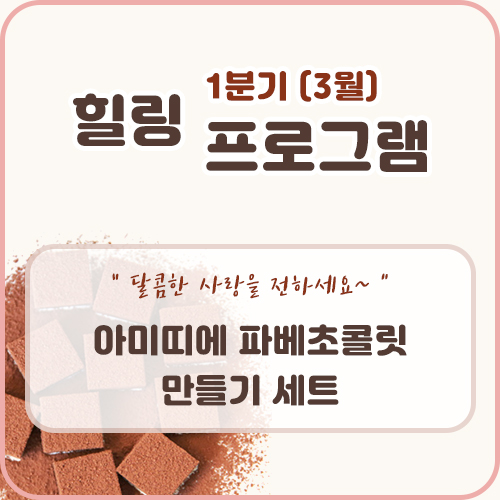 (힐링프로그램) 아미띠에 파베 초콜릿 만들기 세트